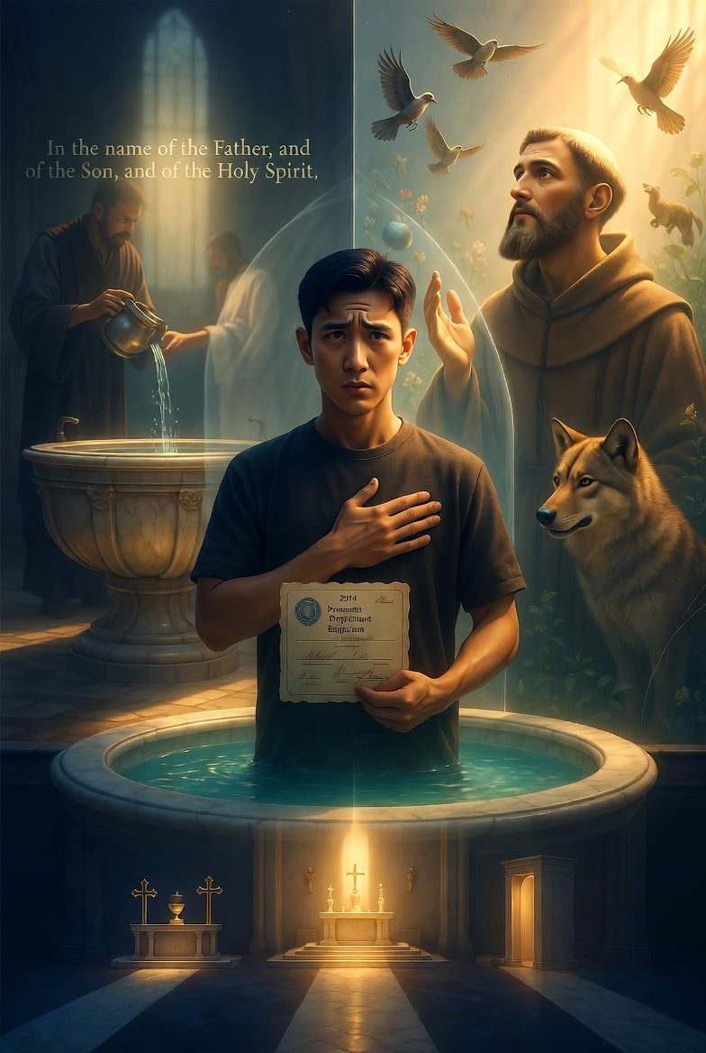 Refusing to receive Catholic baptism.