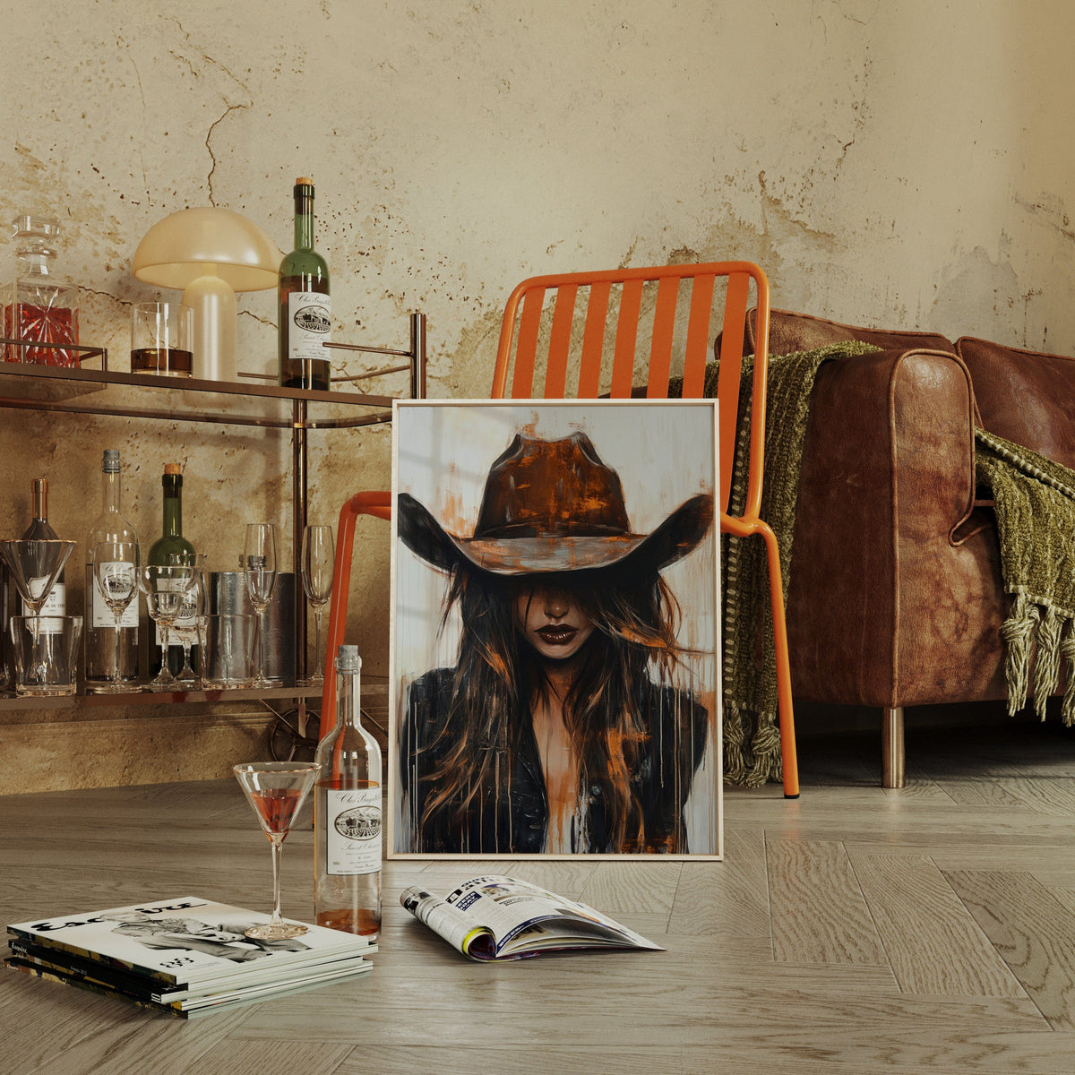 Cowgirl in Crimson – Modern Western Grit