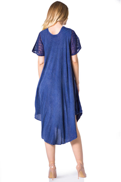 Sakkas Everyday Essentials Cap Sleeve Caftan Dress / Cover Up