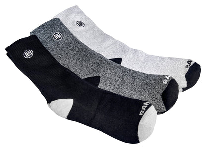 Premium Bamboo Rayon Crew Socks - 1, 3 &  6 Pair Packs Available