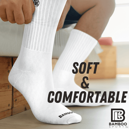 Premium Bamboo Rayon Crew Socks - 1, 3 &  6 Pair Packs Available