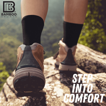 Premium Bamboo Rayon Crew Socks - 1, 3 &  6 Pair Packs Available