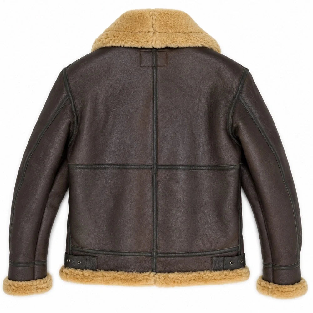 Cockpit USA Men's Spitfire B-3 Sheepskin Bomber Jacket | Made In USA