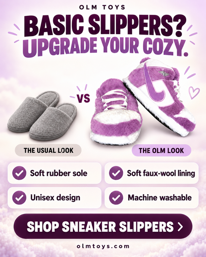 Purple Sneaker Slippers